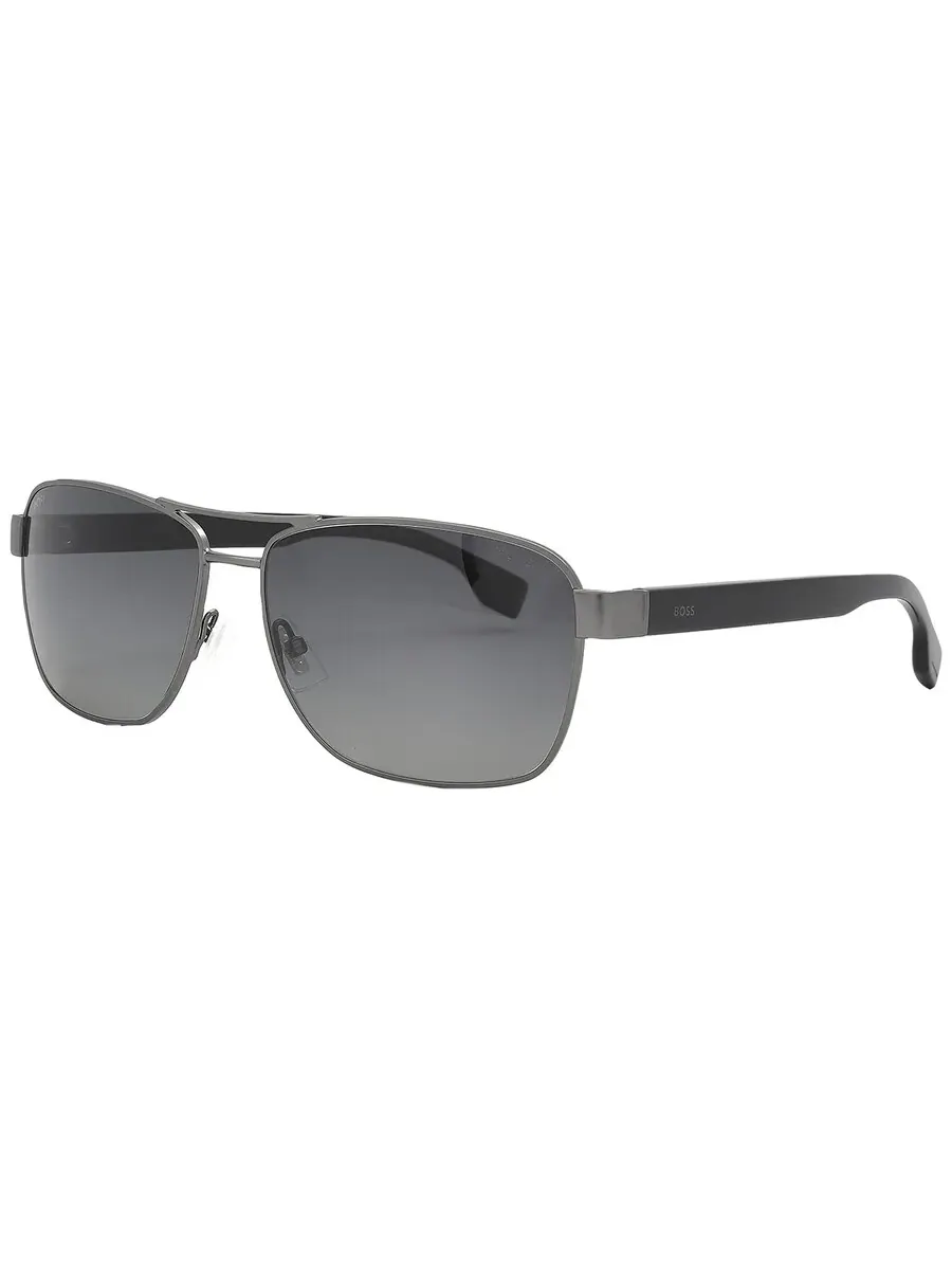 Серые прямоугольные мужские солнцезащитные очки Hugo Boss BOSS 1559/O/S 0R80/WJ 60 — изображение 3 из 6, серый