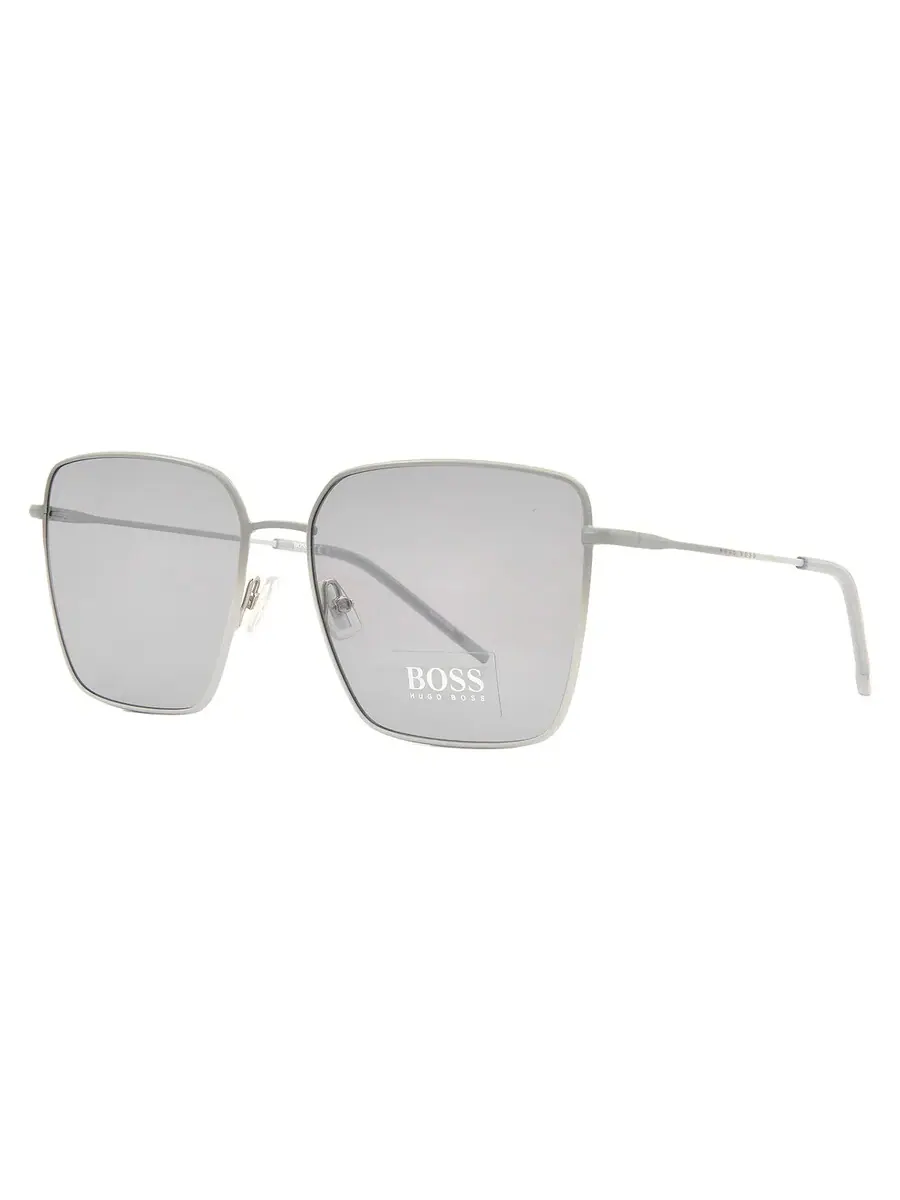 Женские солнцезащитные очки Hugo Boss Grey Square BOSS 1333/S 02M0/IR 59 — изображение 2 из 5, серый