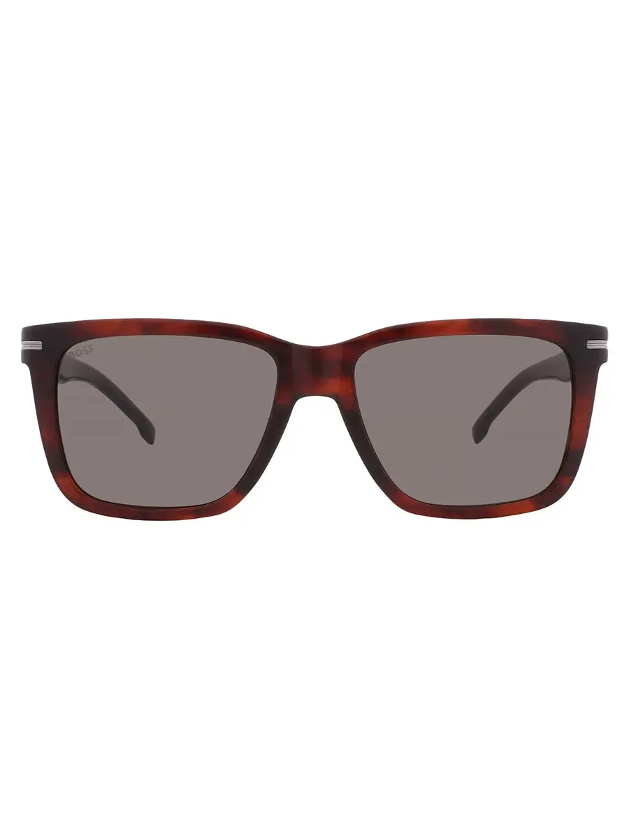 Мужские солнцезащитные очки Hugo Boss Grey Square BOSS 1598/S 0EX4/IR 55 — изображение 1 из 5, коричневый