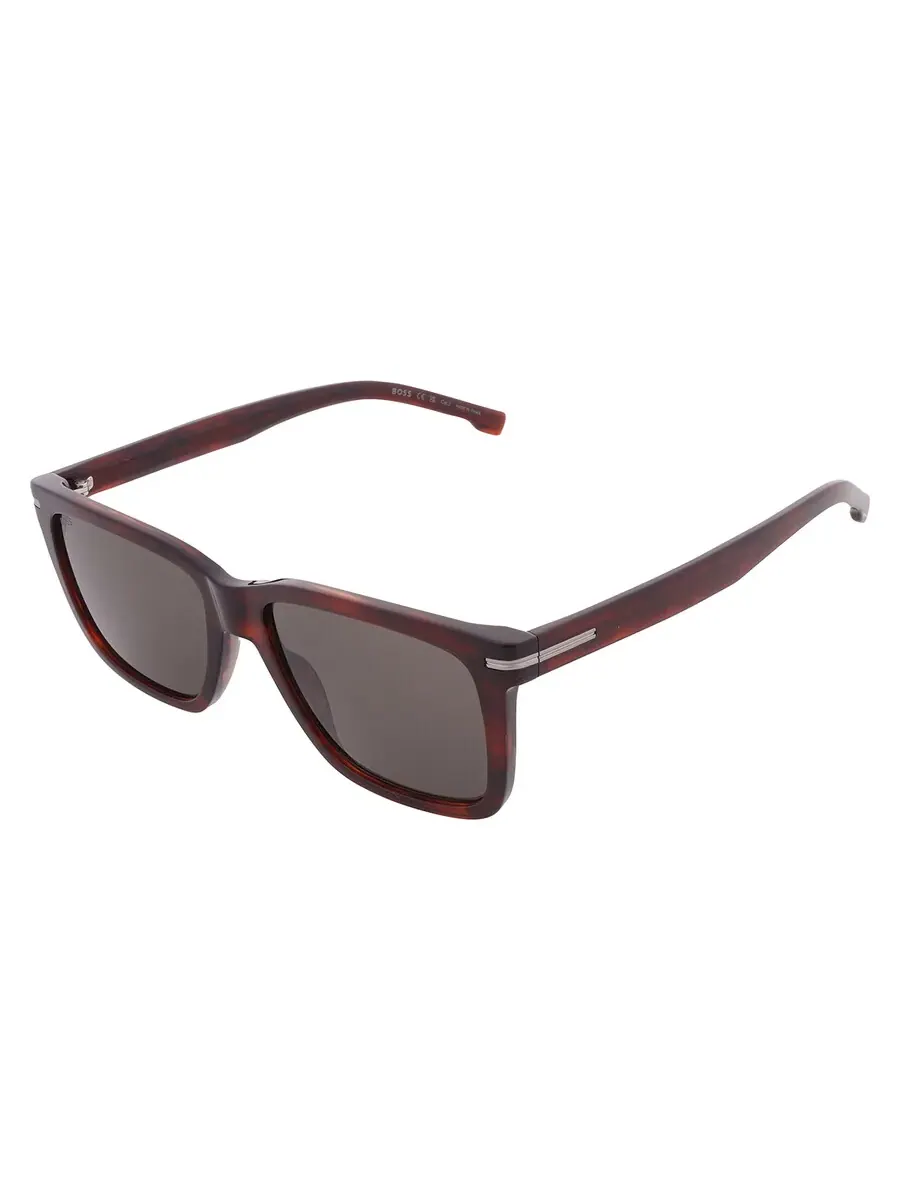 Мужские солнцезащитные очки Hugo Boss Grey Square BOSS 1598/S 0EX4/IR 55 — изображение 3 из 5, коричневый