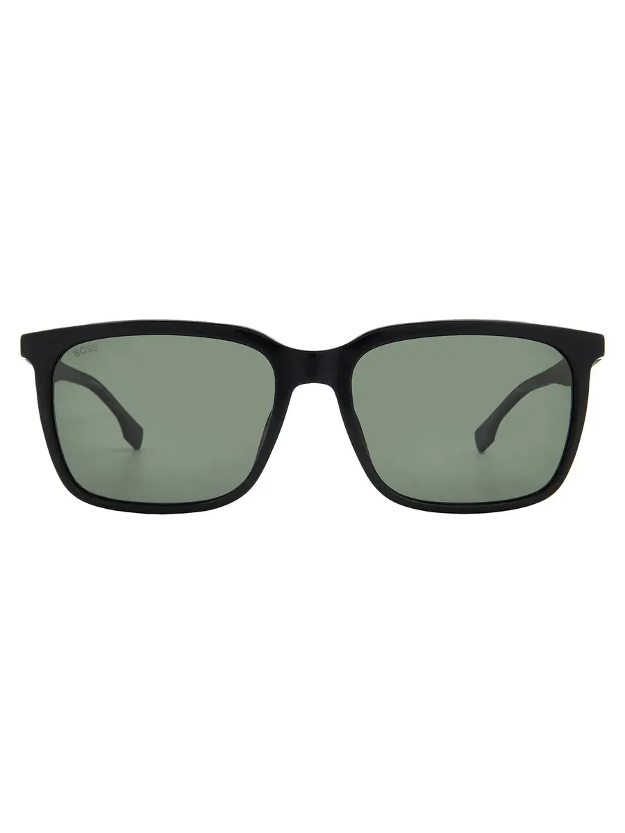 Мужские солнцезащитные очки Hugo Boss Polarized Green Square BOSS 1579/S 0807/UC 57 — изображение 1 из 5, черный
