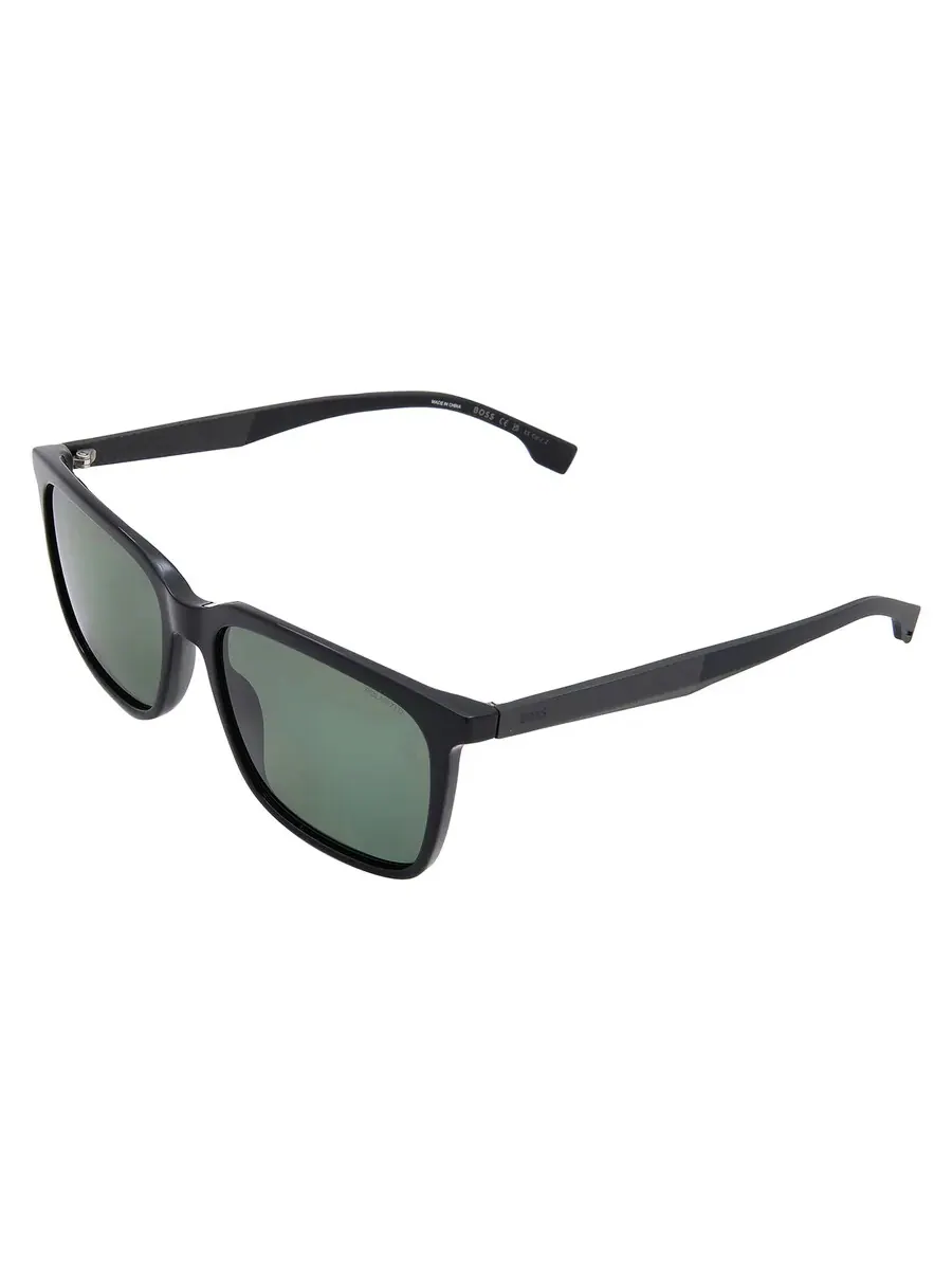 Мужские солнцезащитные очки Hugo Boss Polarized Green Square BOSS 1579/S 0807/UC 57 — изображение 4 из 5, черный