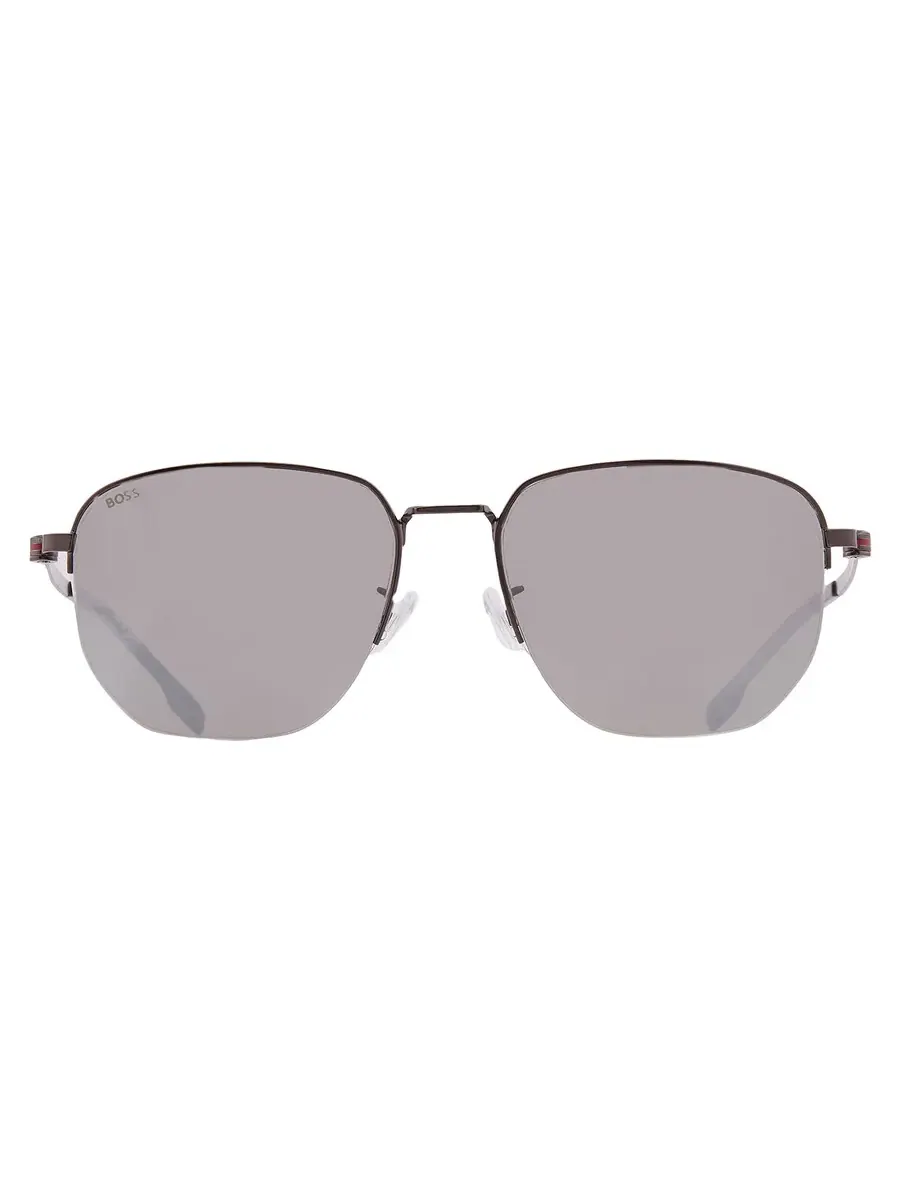 Солнечные очки Hugo Boss Silver Mirror Sport для мужчин BOSS 1538/F/SK 0R80/T4 57 — изображение 1 из 5, серый