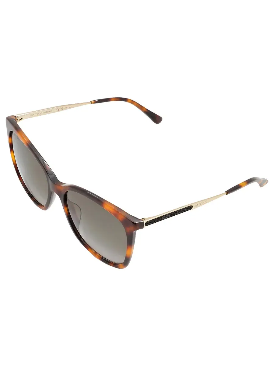 Женские солнцезащитные очки Jimmy Choo Brown Gradient Butterfly NEREA/G/S 005L/HA 57 — изображение 5 из 6, коричневый