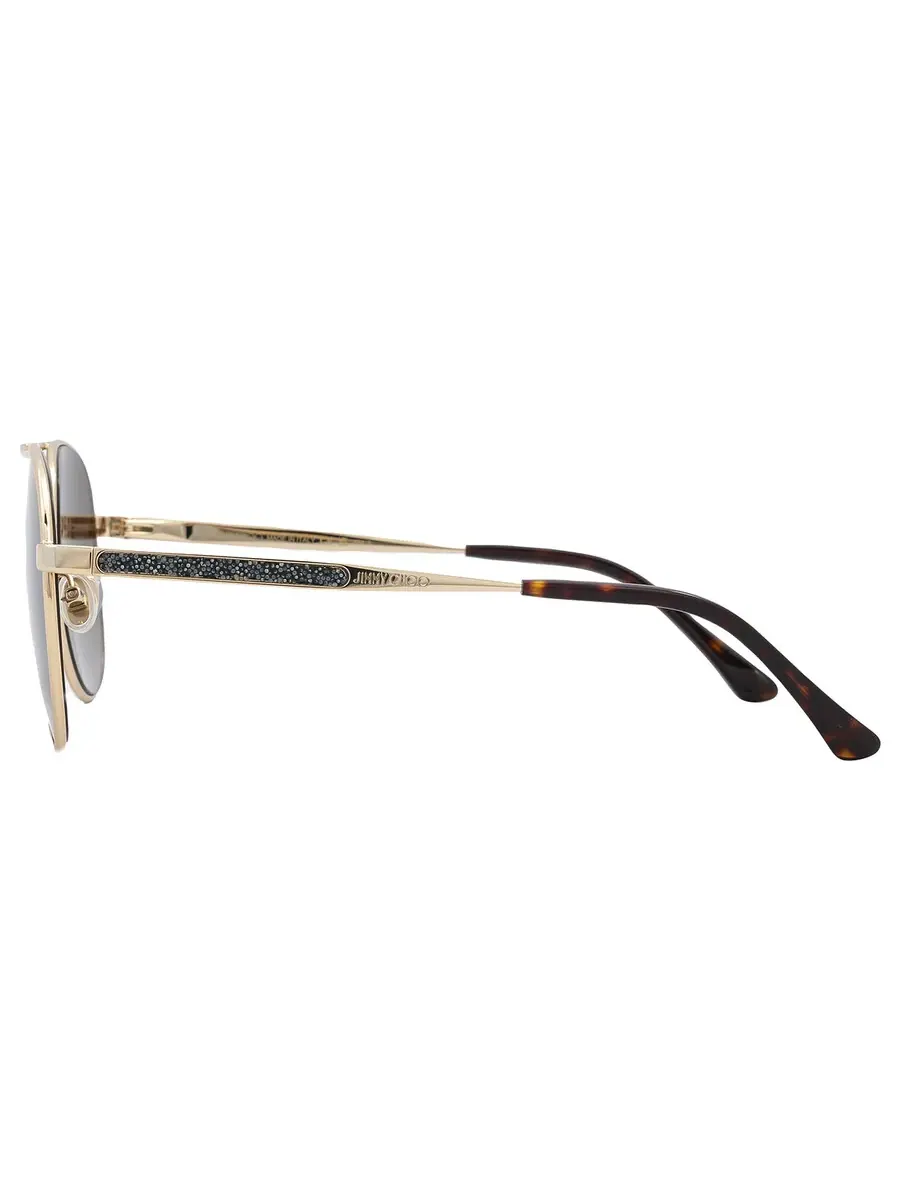 Женские солнцезащитные очки Jimmy Choo Brown Gradient Pilot JIMENA/S 006J/HA 60 — изображение 4 из 6, коричневый золотистый