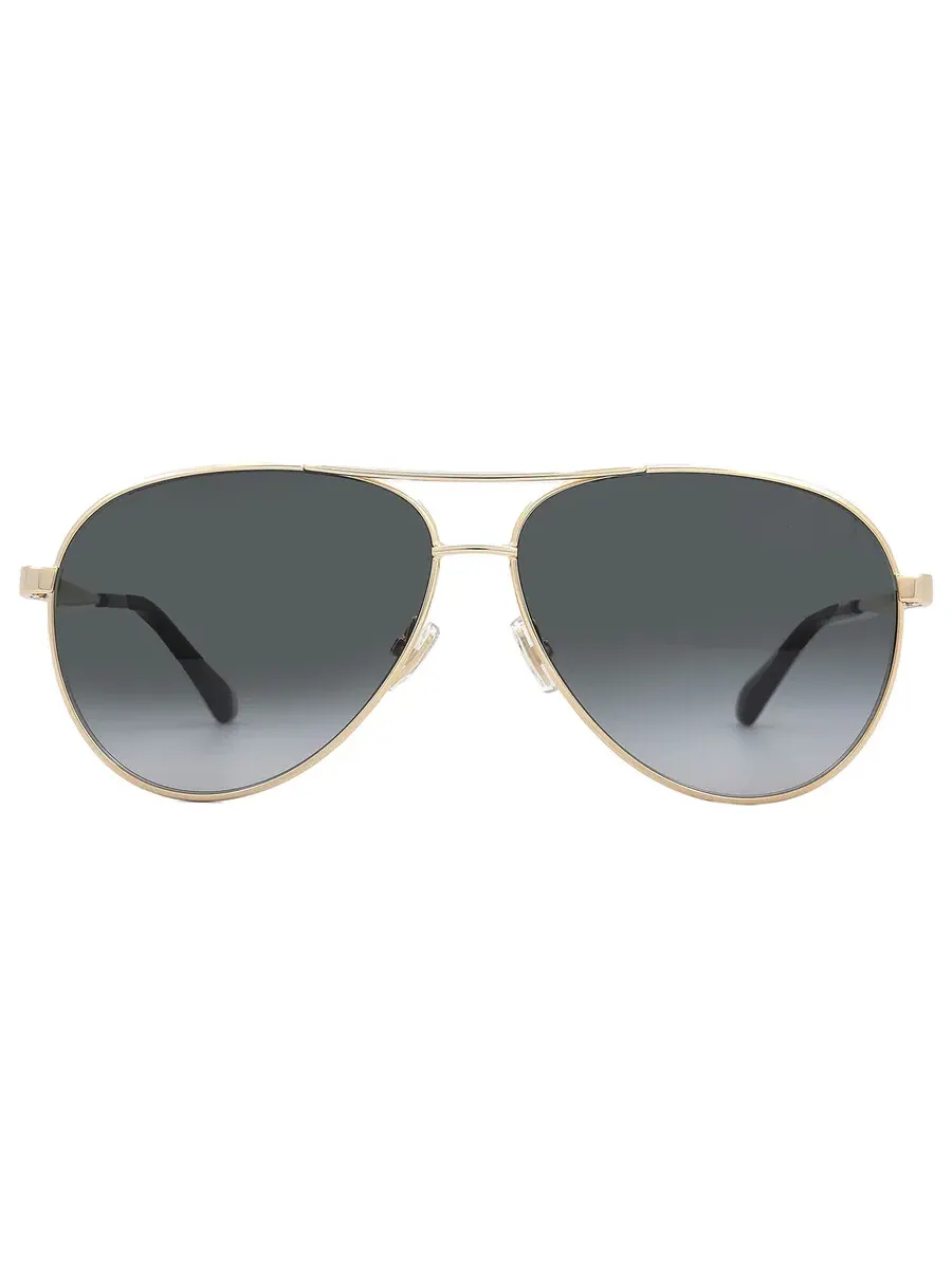 Женские солнцезащитные очки Jimmy Choo серого оттенка Pilot JIMENA/S 02M2/9O 60 — изображение 1 из 6, темный серый золотистый