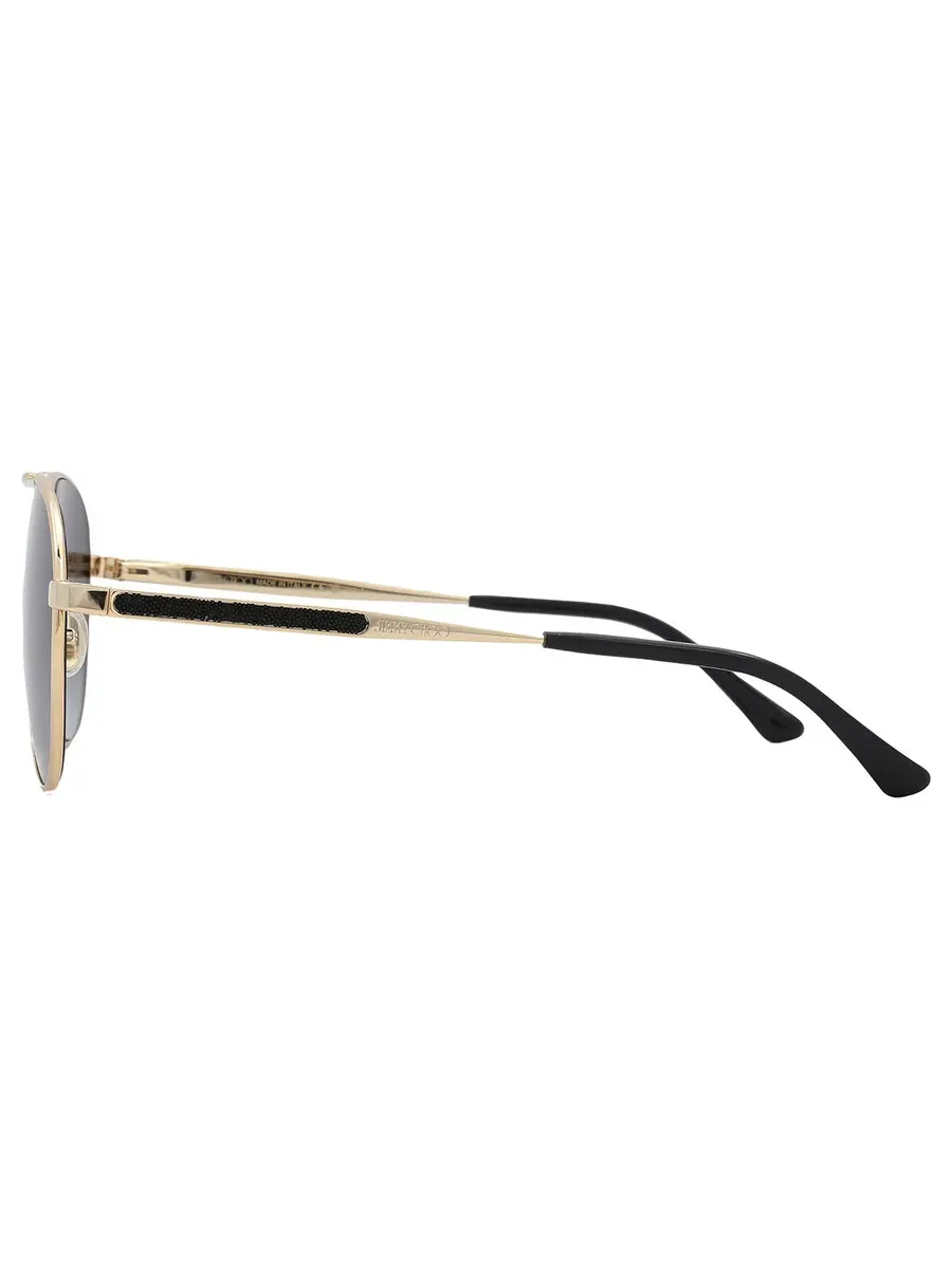 Женские солнцезащитные очки Jimmy Choo серого оттенка Pilot JIMENA/S 02M2/9O 60 — изображение 4 из 6, темный серый золотистый