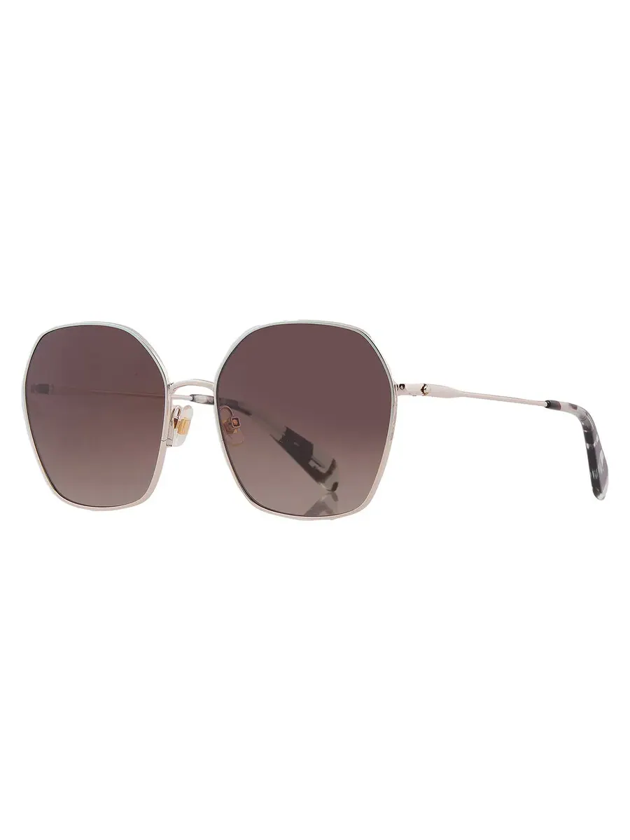 Женские солнцезащитные очки Kate Spade Brown Shaded Butterfly KENNA/G/S 0LKS/HA 57 — изображение 2 из 4, золотистый/синий