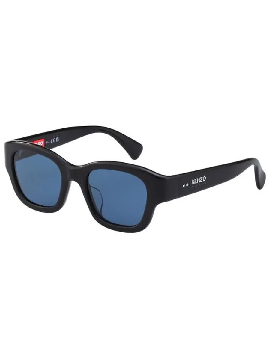 Мужские прямоугольные солнцезащитные очки Kenzo Blue KZ40187F 01V 51 — изображение 1 из 1, черный