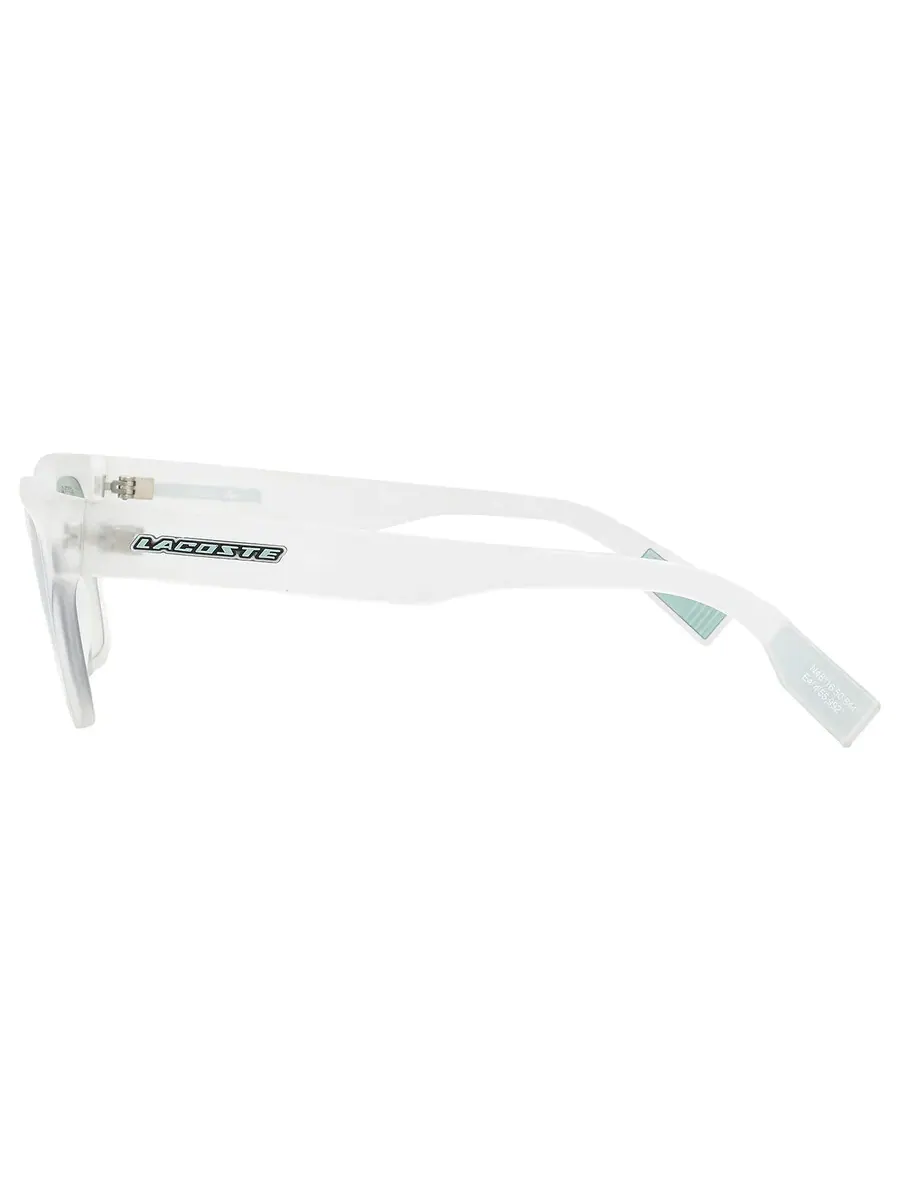 Женские прямоугольные солнцезащитные очки Lacoste Blue L6002S 970 53 — изображение 4 из 5, прозрачный