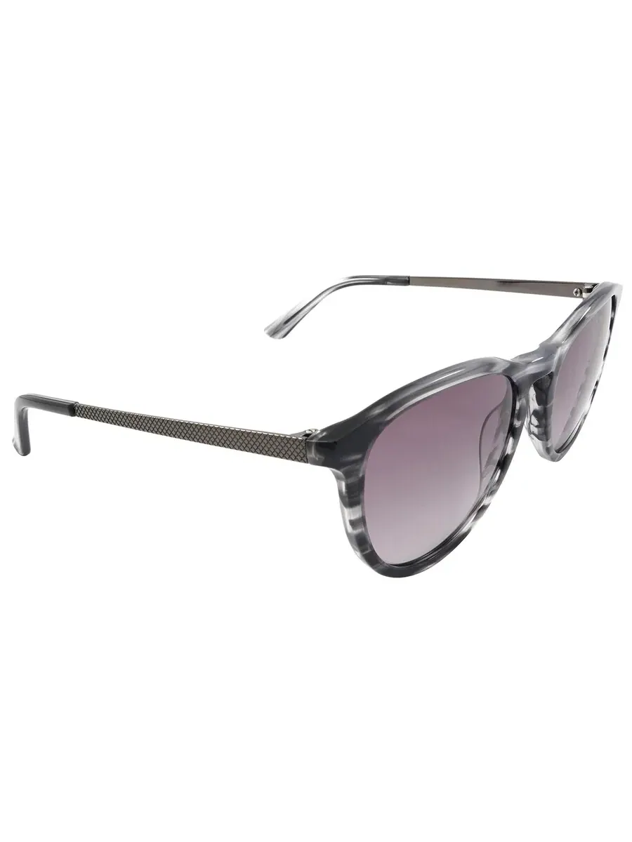 Серые круглые унисекс солнцезащитные очки Lacoste L708S 035 50 — изображение 2 из 3, серый