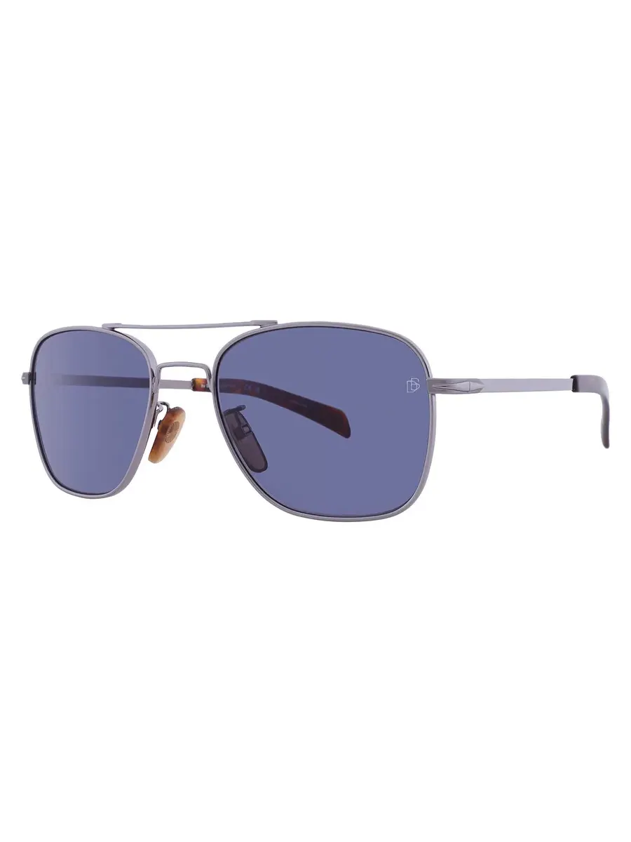 Мужские солнцезащитные очки David Beckham Blue Navigator DB 7019/S 06LB/KU 55 — изображение 2 из 4, серый