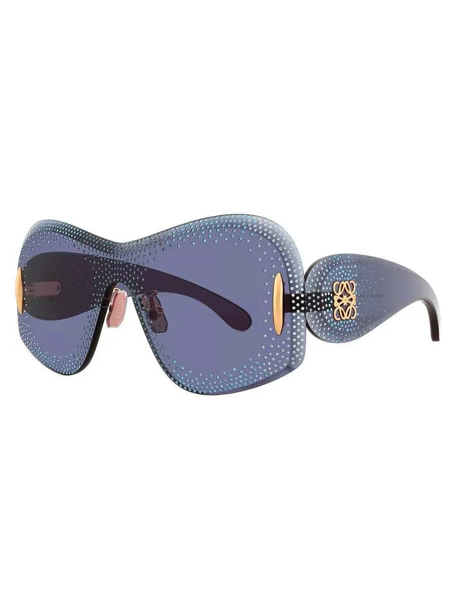 Женские солнцезащитные очки Loewe ANAGRAM Blue Shield LW4167US 90V 144 — изображение 2 из 4, синий