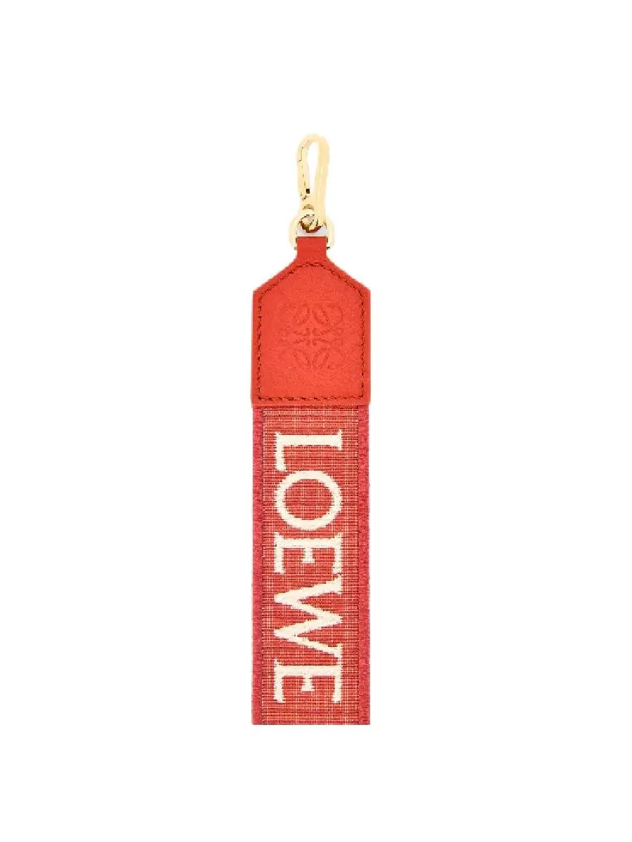 Ремень Loewe Anagram из жаккарда и телячьей кожи — изображение 2 из 2, оранжевый