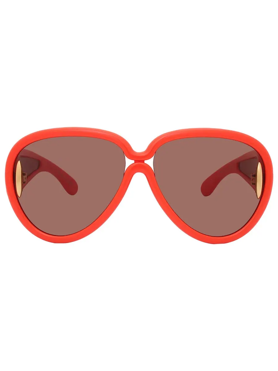Солнцезащитные очки унисекс Loewe Brown Pilot LW40132I 42E 65 — оранжевый