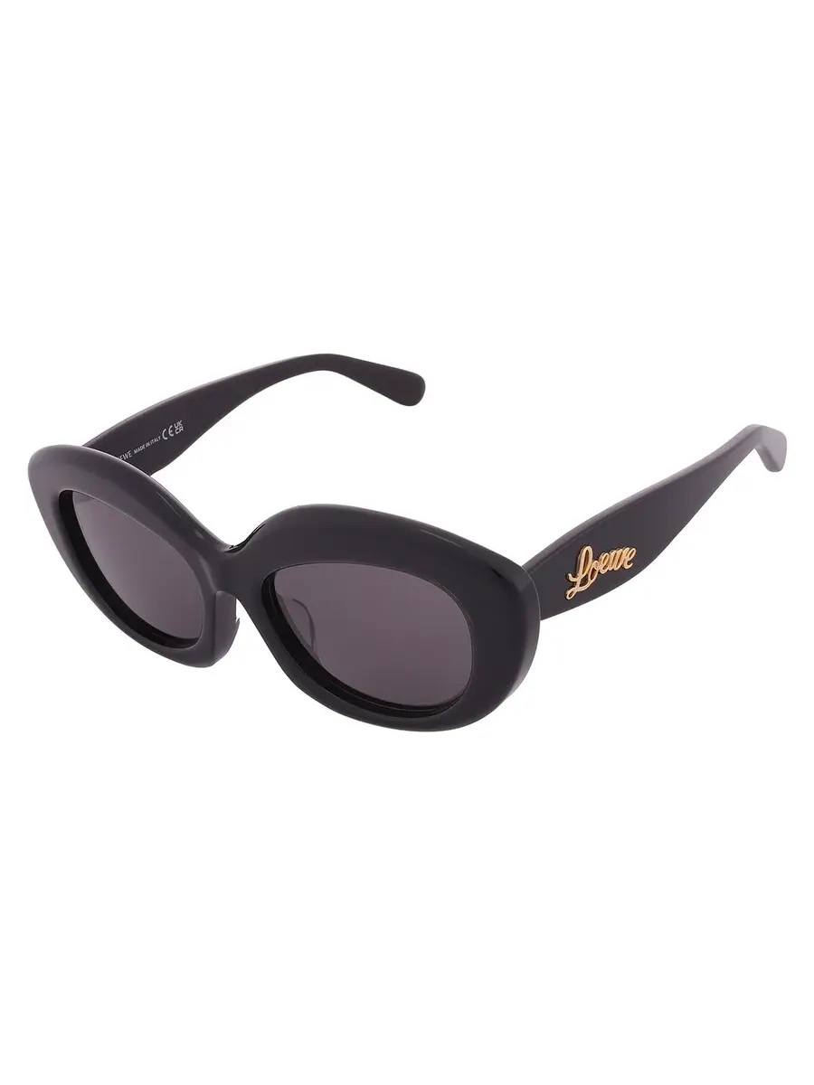 Женские солнцезащитные очки Loewe CURVY Smoke Cat Eye LW40153F 01A 54 — изображение 3 из 4, черный