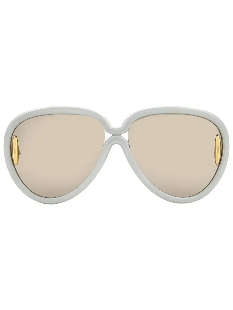 Солнцезащитные очки Loewe Smoke Mirror Pilot унисекс LW40132I 24C 65 — изображение 1 из 5, белый