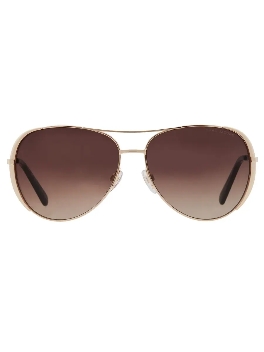 Мужские солнцезащитные очки Marc Jacobs Brown Gradient Pilot MARC 686/S 006J/HA 59 — изображение 1 из 5, золотистый