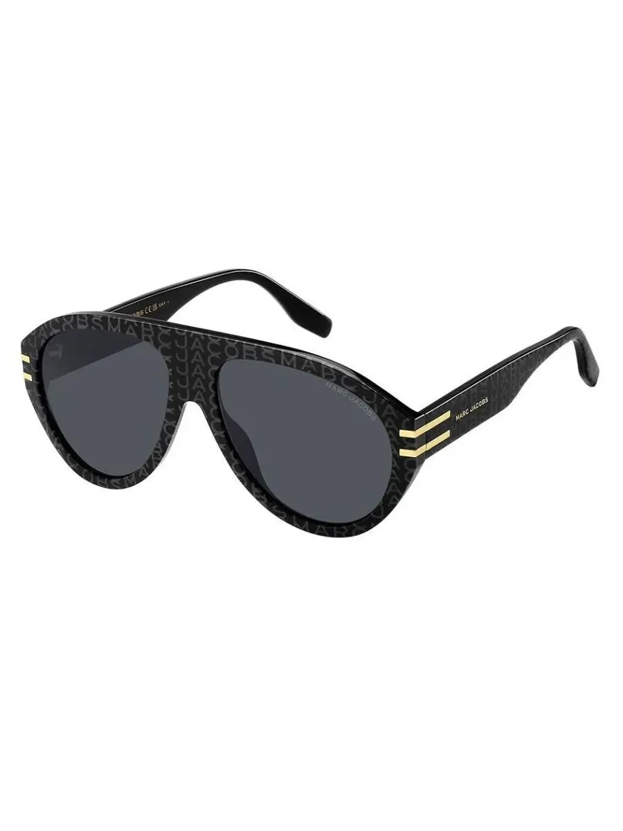 Мужские солнцезащитные очки Marc Jacobs серого цвета "Пилот" MARC 747/S 003L/IR 58 — изображение 2 из 4, черный серый