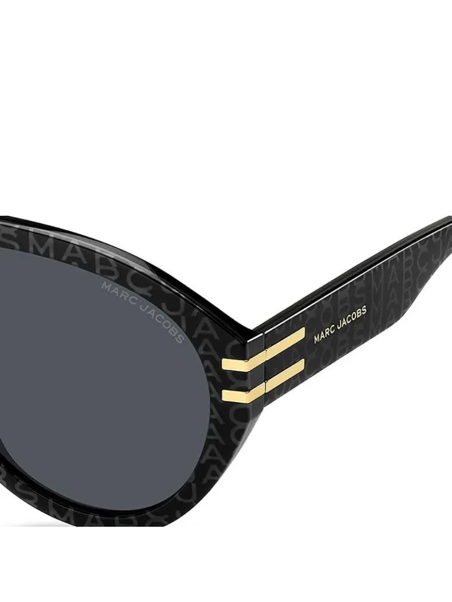 Мужские солнцезащитные очки Marc Jacobs серого цвета "Пилот" MARC 747/S 003L/IR 58 — изображение 3 из 4, черный серый