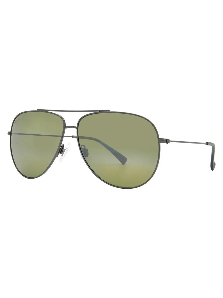 Солнцезащитные очки Maui Jim Hau'oli XL Maui HT Pilot для мужчин HT674-17A 62 — изображение 2 из 4, черный
