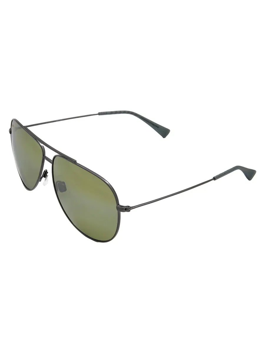 Солнцезащитные очки Maui Jim Hau'oli XL Maui HT Pilot для мужчин HT674-17A 62 — изображение 4 из 4, черный