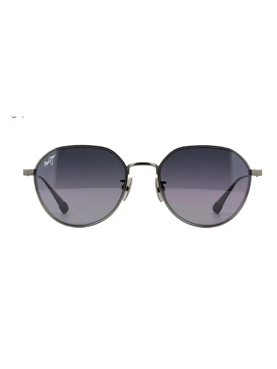 Солнцезащитные очки Maui Jim Kaulana нейтрально-серого цвета, круглые, унисекс, GS627-17 55