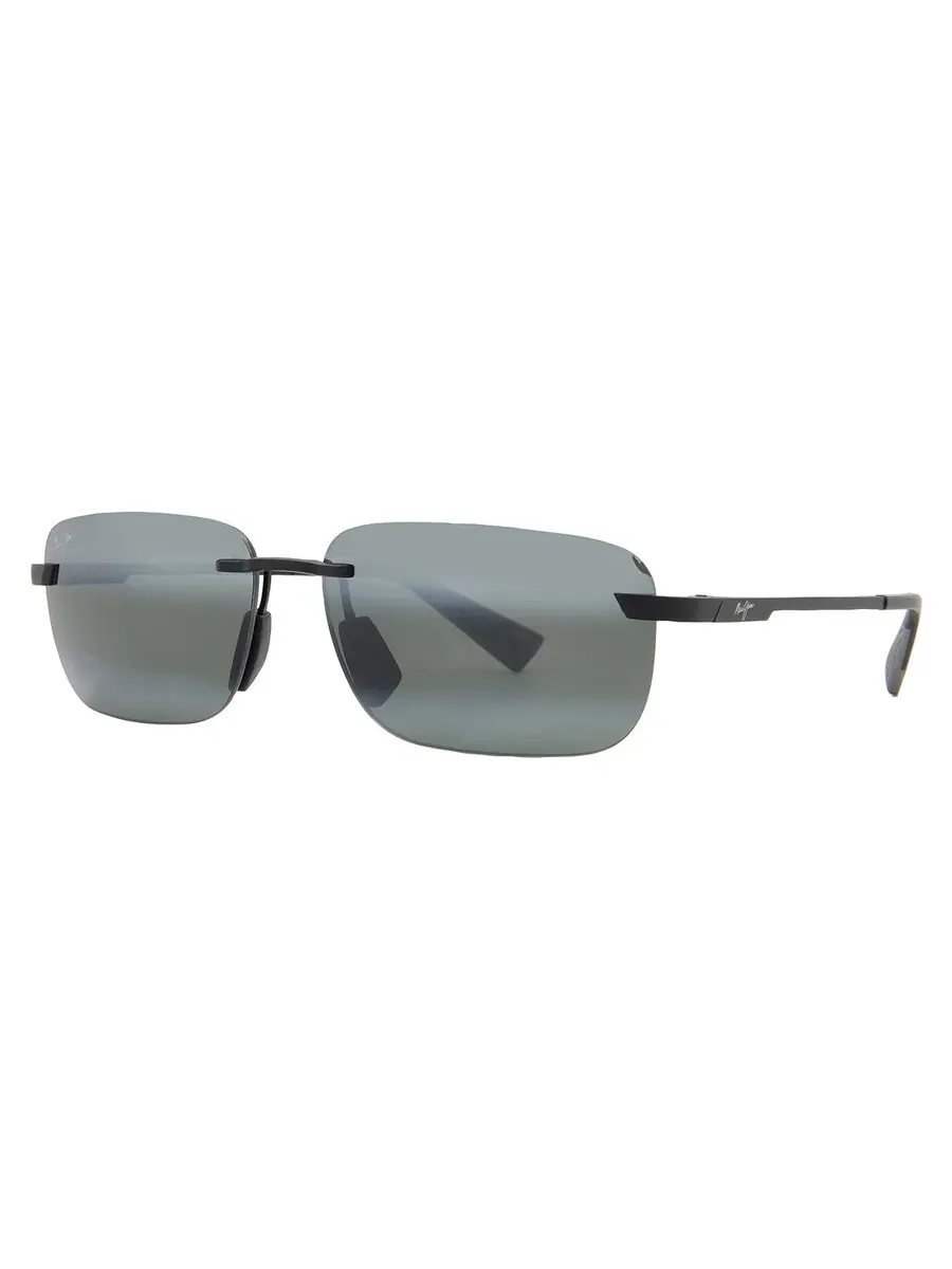 Солнцезащитные очки Maui Jim Lanakila Neutral Grey прямоугольные унисекс 624-02 59 — изображение 2 из 4, черный серый