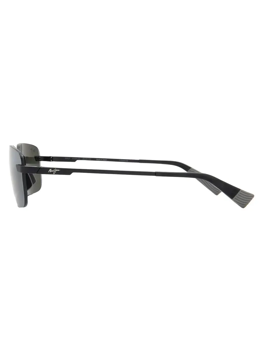 Солнцезащитные очки Maui Jim Lanakila Neutral Grey прямоугольные унисекс 624-02 59 — изображение 3 из 4, черный серый