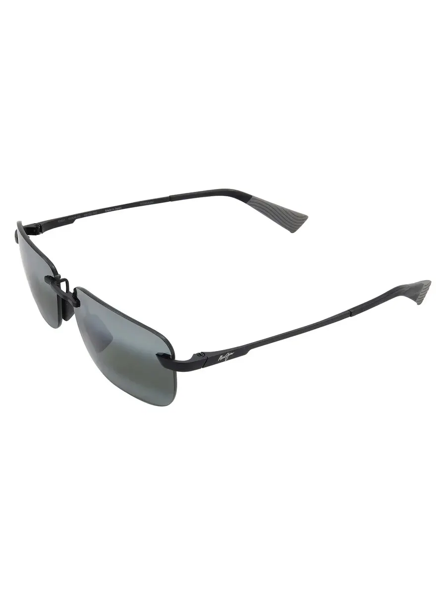 Солнцезащитные очки Maui Jim Lanakila Neutral Grey прямоугольные унисекс 624-02 59 — изображение 4 из 4, черный серый