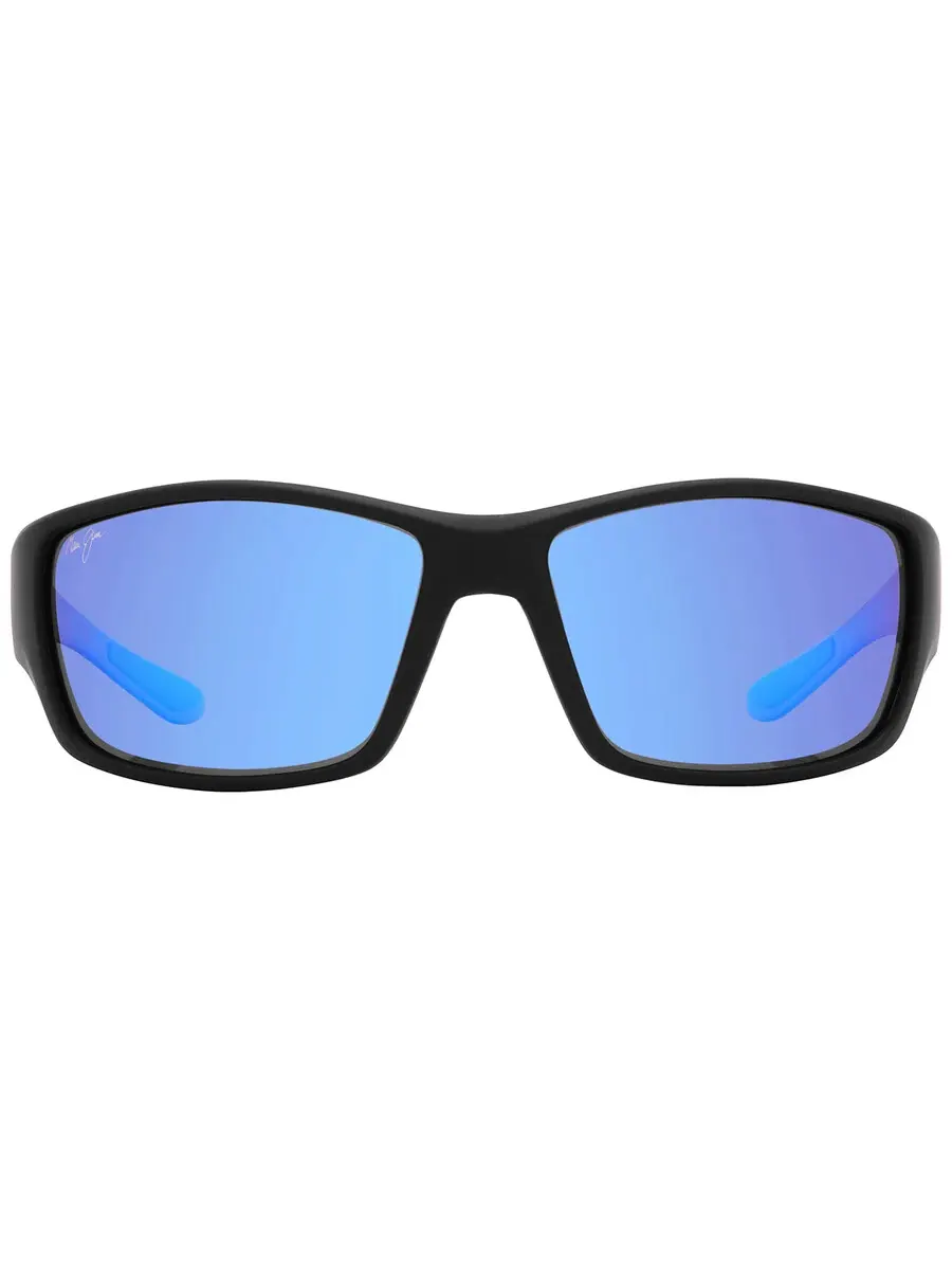 Солнцезащитные очки для мужчин Maui Jim Local Kine Blue Hawaii прямоугольной формы B810-53B 61