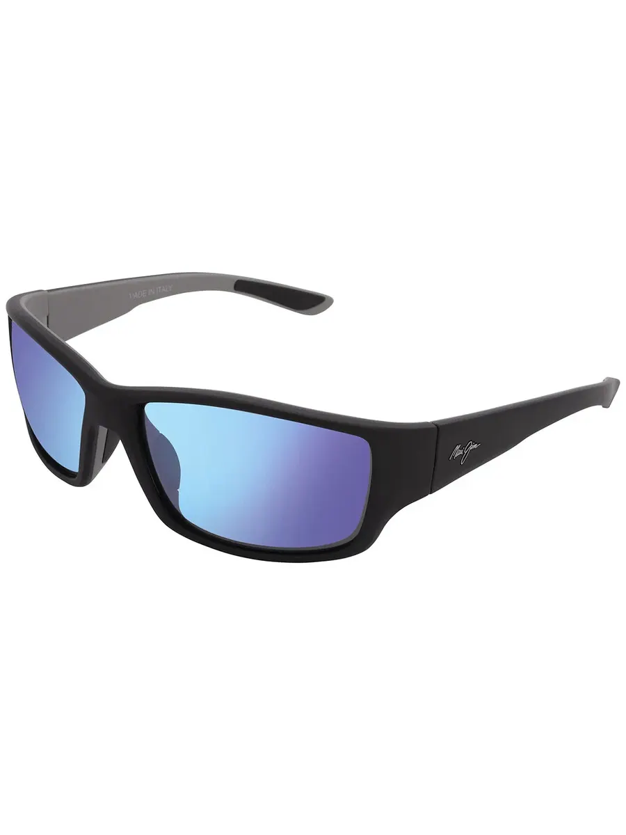Солнцезащитные очки для мужчин Maui Jim Local Kine Blue Hawaii прямоугольной формы B810-53B 61 — изображение 3 из 5