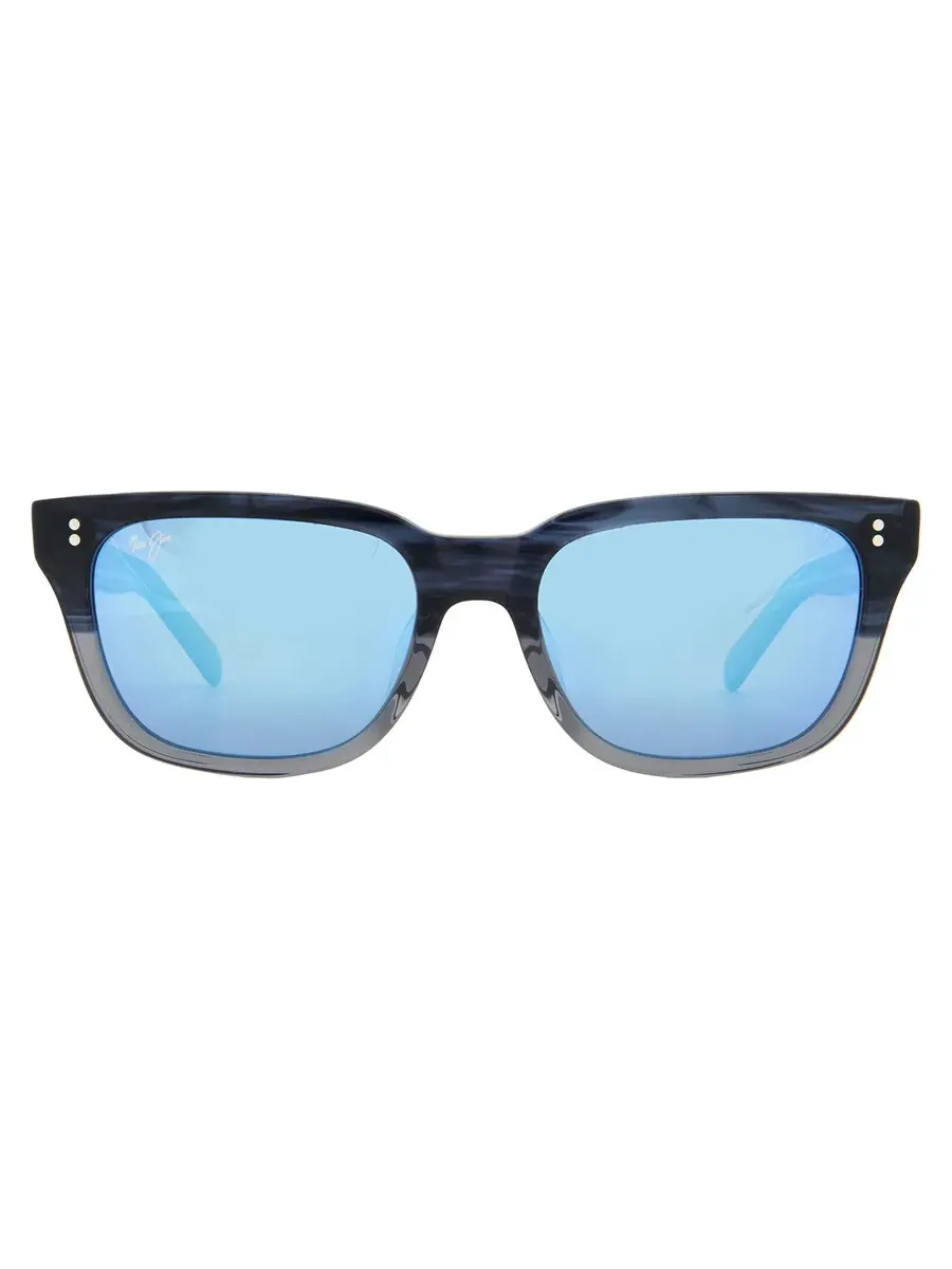 Солнцезащитные очки Maui Jim Likeke Blue Hawaii прямоугольные унисекс B894-03 54 — изображение 1 из 4, синий серый