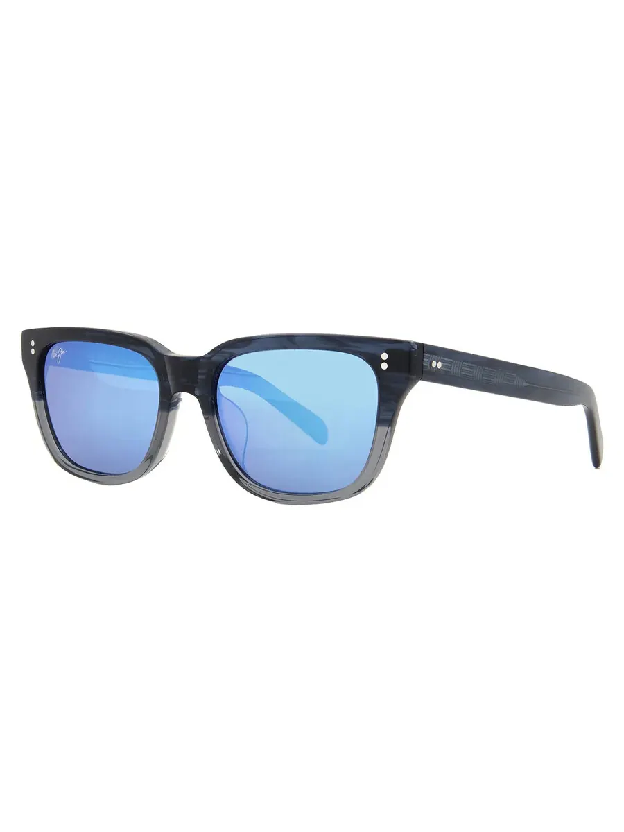 Солнцезащитные очки Maui Jim Likeke Blue Hawaii прямоугольные унисекс B894-03 54 — изображение 2 из 4, синий серый