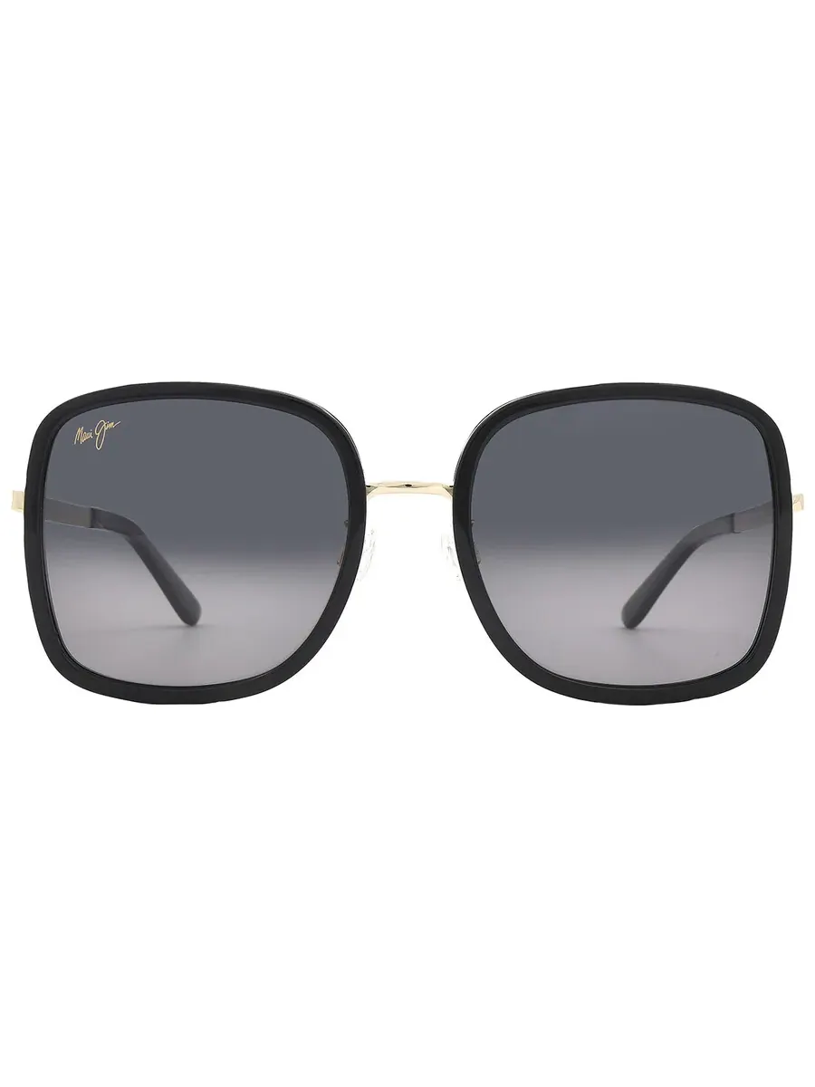 Солнцезащитные очки Maui Jim Pua Neutral Grey Square унисекс GS865-02 55 — изображение 1 из 5, черный золотистый