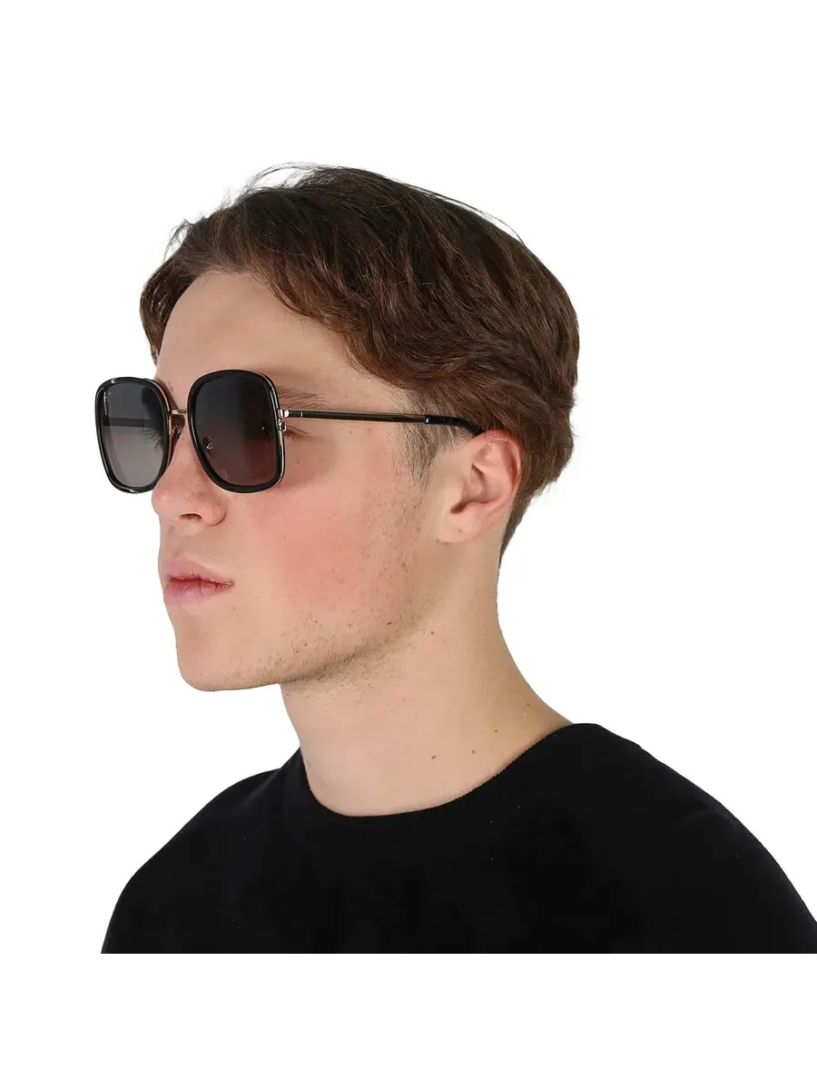 Солнцезащитные очки Maui Jim Pua Neutral Grey Square унисекс GS865-02 55 — изображение 2 из 5, черный золотистый