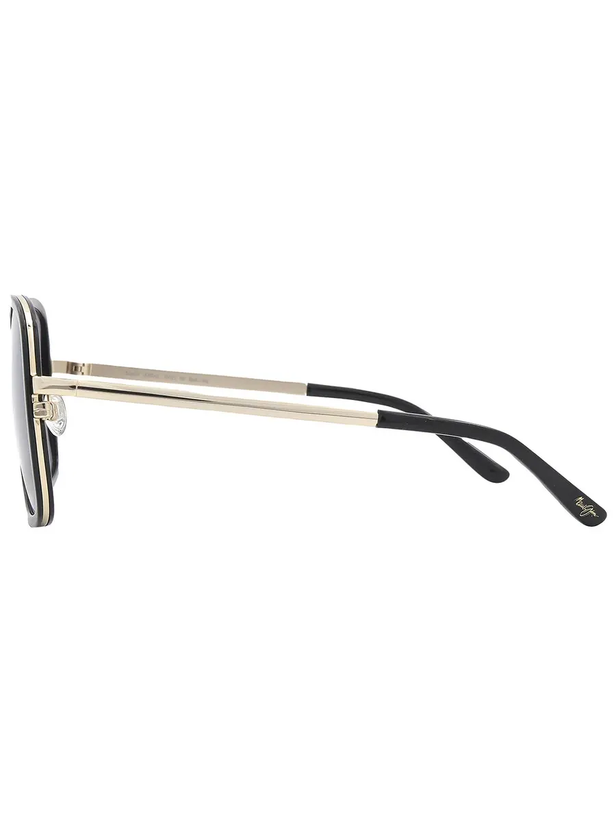 Солнцезащитные очки Maui Jim Pua Neutral Grey Square унисекс GS865-02 55 — изображение 3 из 5, черный золотистый