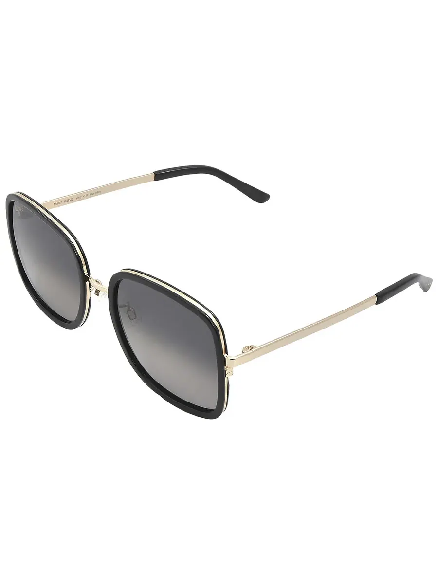 Солнцезащитные очки Maui Jim Pua Neutral Grey Square унисекс GS865-02 55 — изображение 4 из 5, черный золотистый