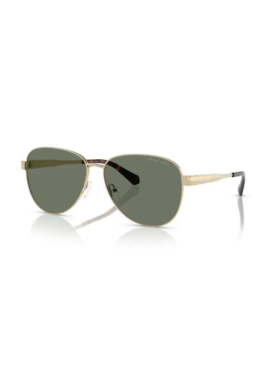 Солнцезащитные очки женские Michael Kors Biarritz Green Pilot MK1160 10143H 61 — изображение 1 из 1, светлый золотистый