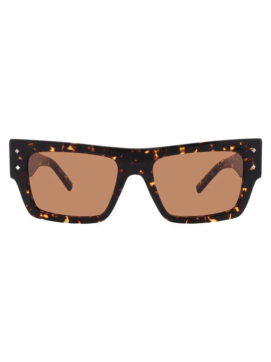 Унисекс солнцезащитные очки MCM Brown Browline MW0014 52E 53 — коричневый