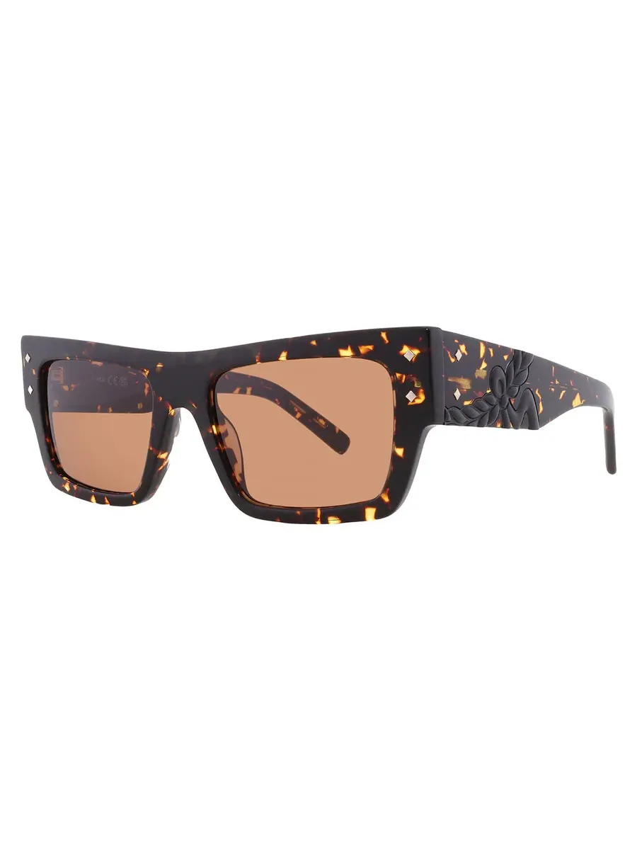 Унисекс солнцезащитные очки MCM Brown Browline MW0014 52E 53 — изображение 2 из 4, коричневый