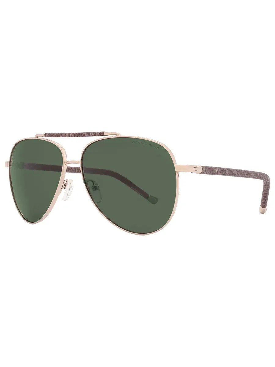 Женские солнцезащитные очки Michael Kors Green Pilot MK1146 10143H 59 — изображение 3 из 6, светлый золотистый