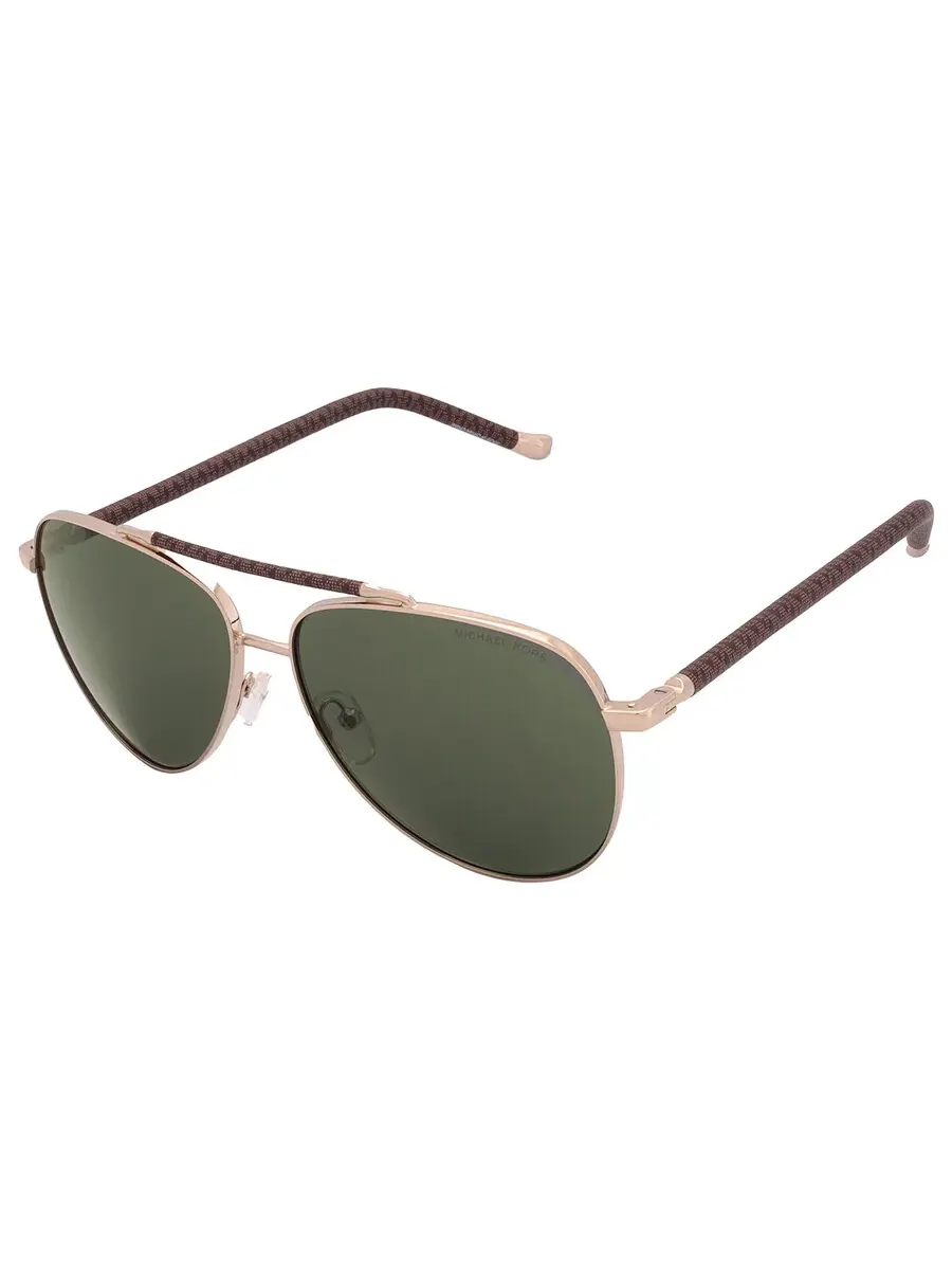 Женские солнцезащитные очки Michael Kors Green Pilot MK1146 10143H 59 — изображение 4 из 6, светлый золотистый