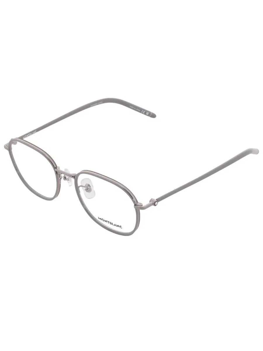 Мужские демонстрационные очки Montblanc Oval MB0368OA 003 52 — изображение 3 из 4, серый