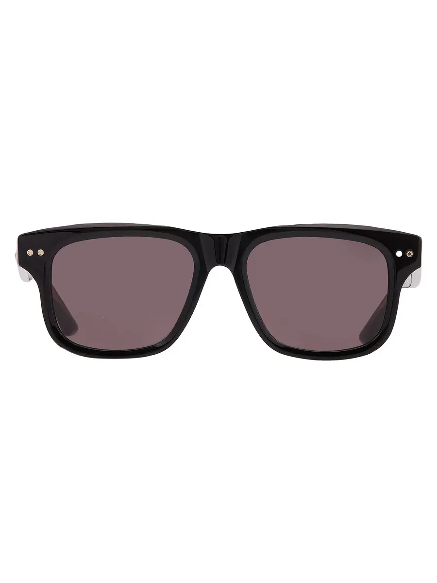 Солнцезащитные очки для мужчин Montblanc Grey Square MB0319S 001 55 — изображение 1 из 4, черный