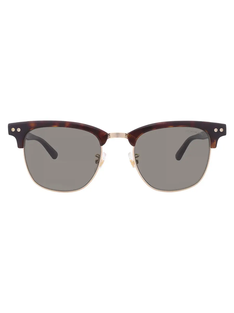 Солнцезащитные очки для мужчин Montblanc Grey Square MB0382S 003 52 — изображение 1 из 4, коричневый