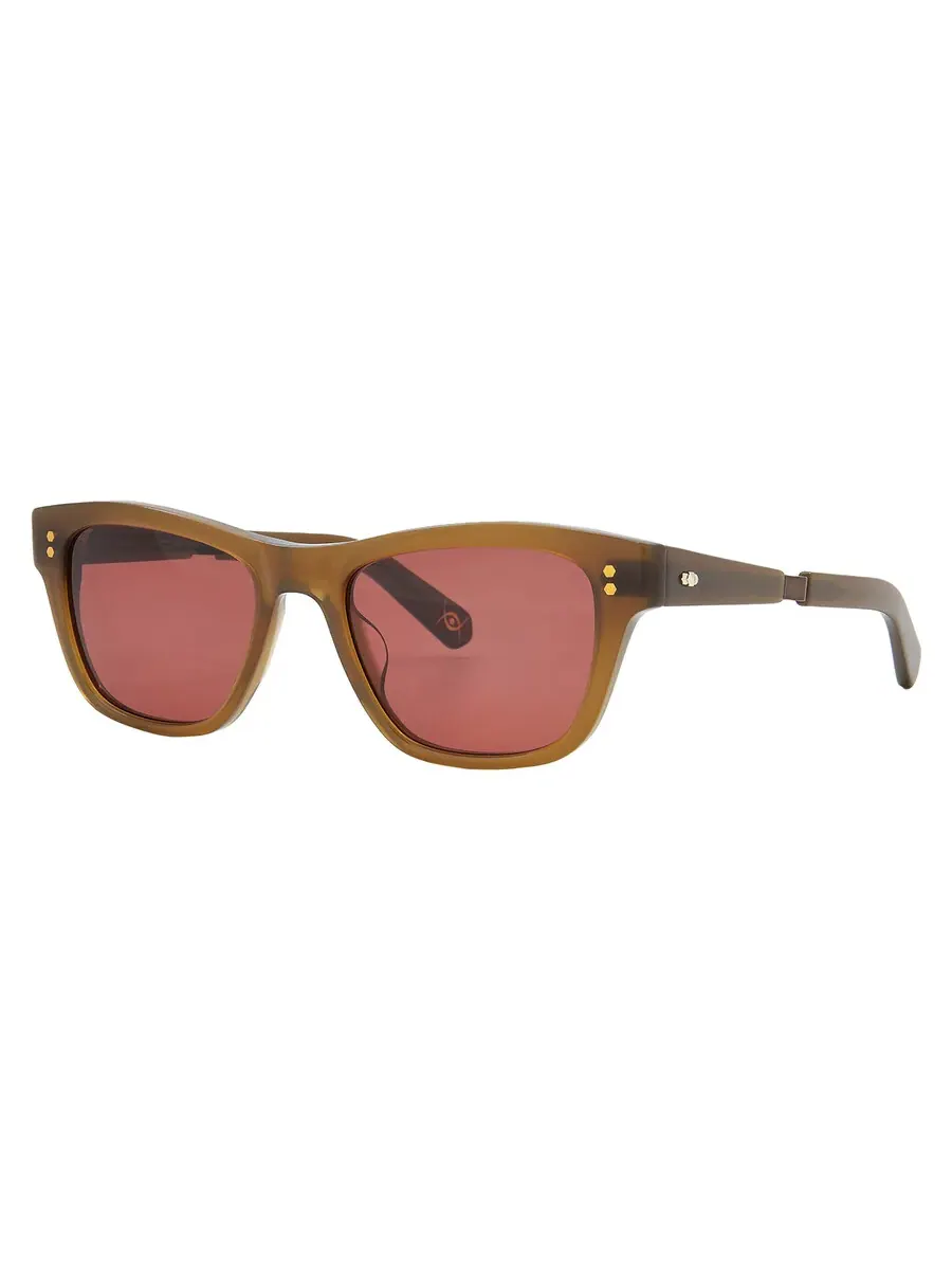 Очки солнцезащитные унисекс Mr. Leight DAMONE S Tahitian Rose Premium Glass Sport — изображение 2 из 4, белый золотистый