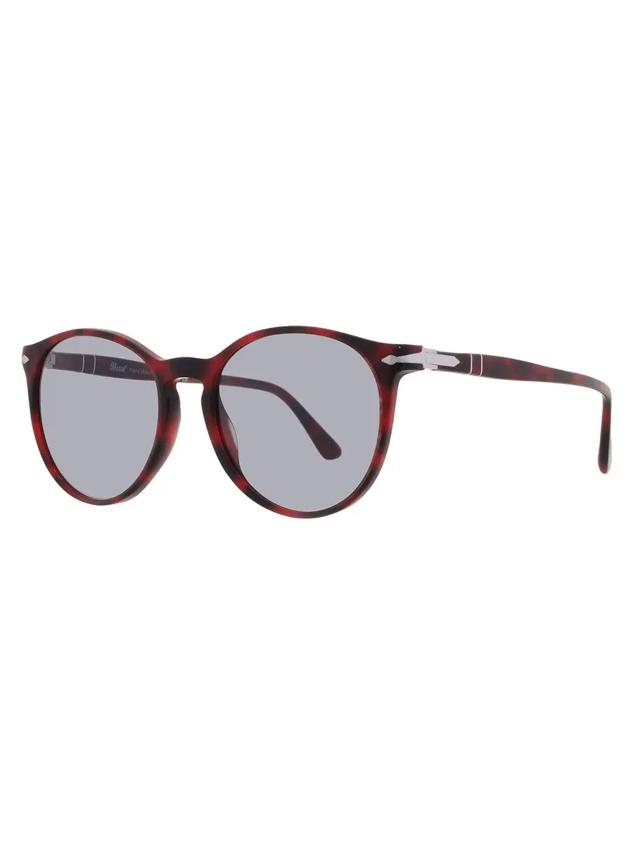 Круглые солнцезащитные очки Persol серого цвета унисекс PO3228S 1100R5 53 — изображение 2 из 5, винтажный красный