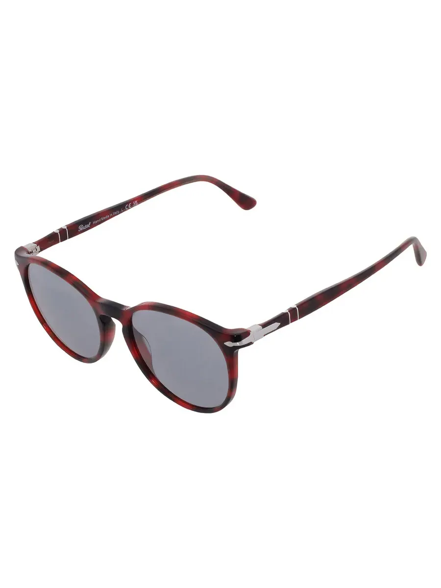 Круглые солнцезащитные очки Persol серого цвета унисекс PO3228S 1100R5 53 — изображение 3 из 5, винтажный красный