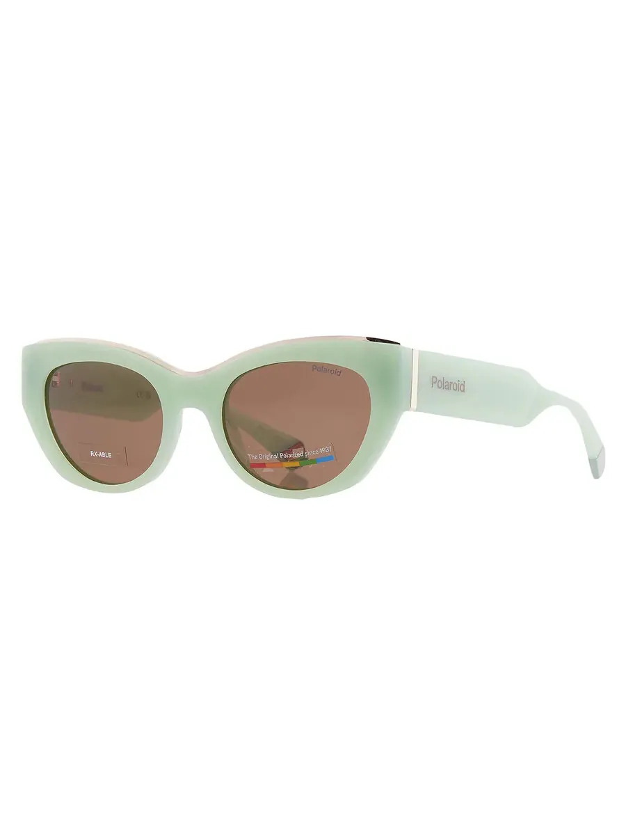 Солнцезащитные очки для женщин Polaroid Polarized Bronze Cat Eye PLD 6199/S/X 01ED/SP 50 — изображение 2 из 4, зеленый